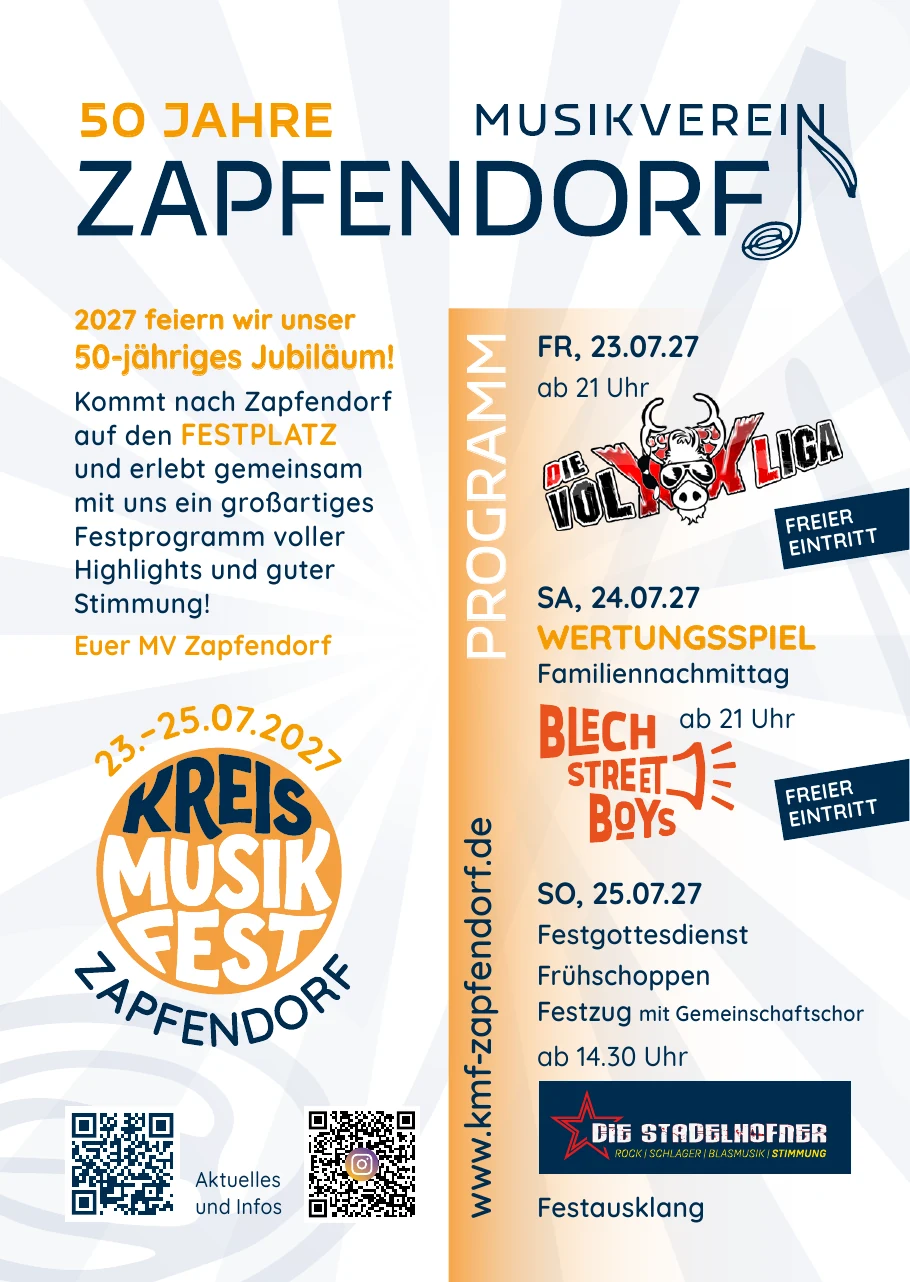 Flyer zum Kreismusikfest 2027